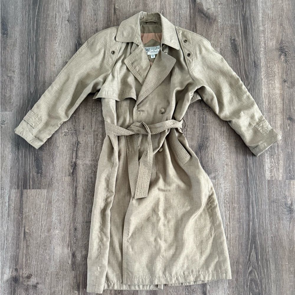 VINTAGE Gallery Taupe Trench Coat